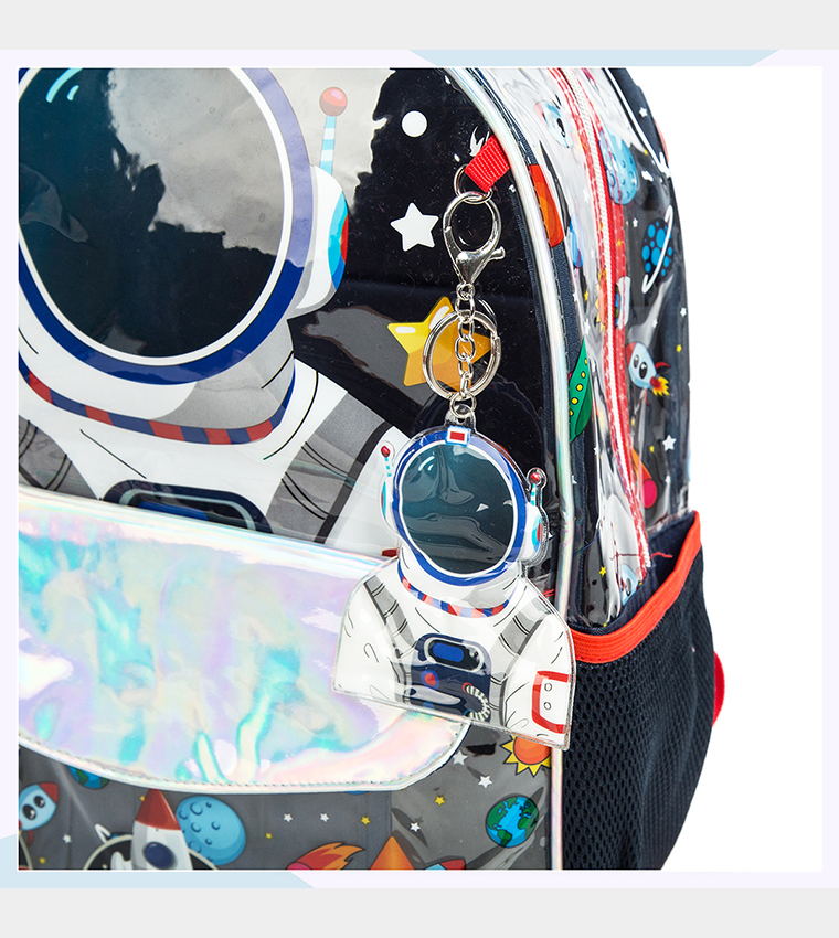 Astronaut Printed Set of 3School Bag, Lunch Bag and Pencil Case, 16 Inch