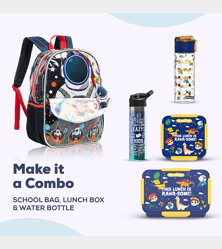 Astronaut Printed Set of 3School Bag, Lunch Bag and Pencil Case, 16 Inch