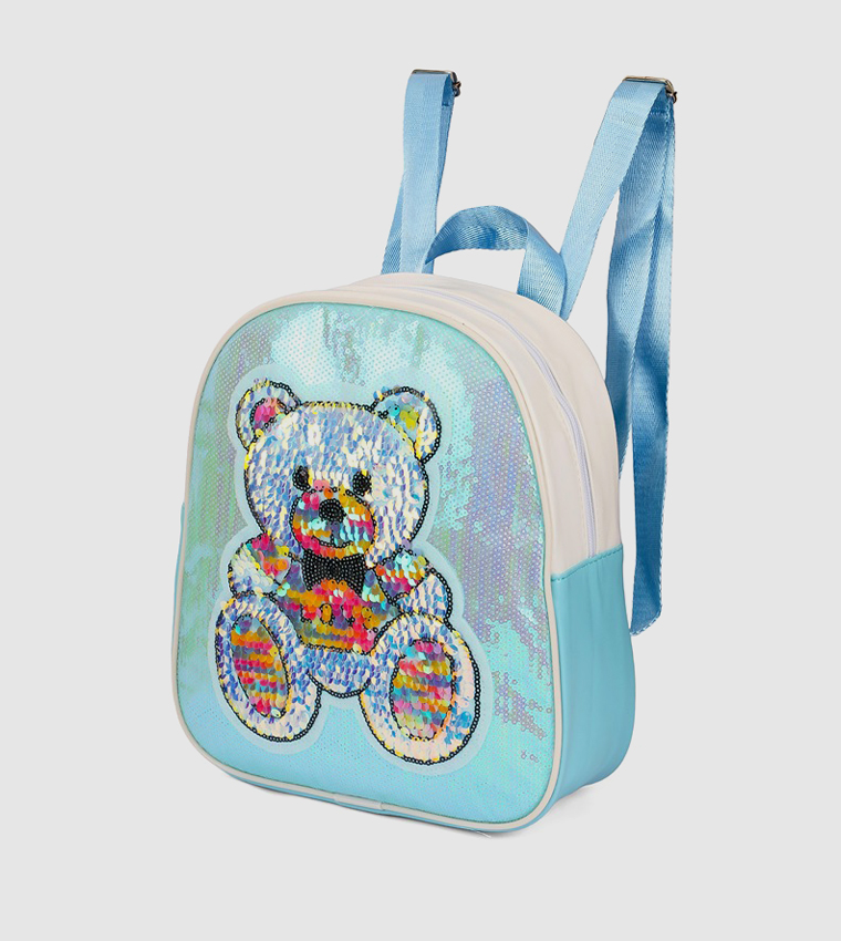Teddy Sequins School Backpack