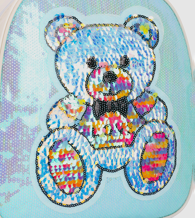 Teddy Sequins School Backpack