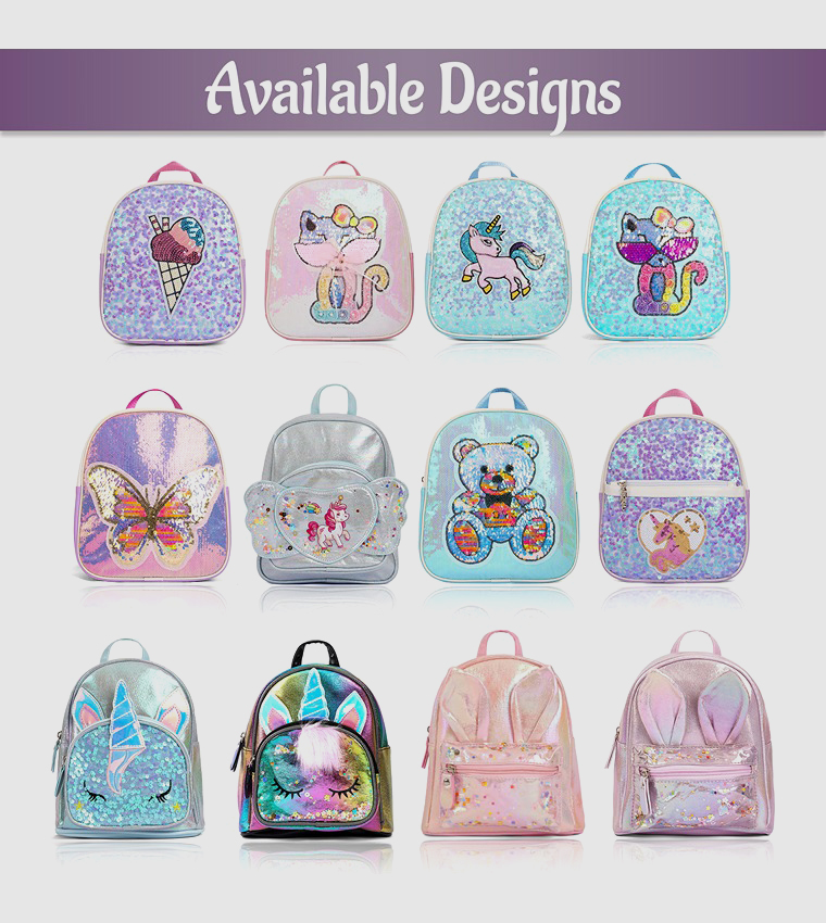 Teddy Sequins School Backpack