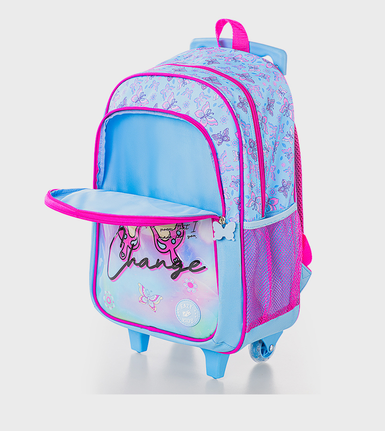 5-Piece 16" Trolley School Bag Set - Butterfly