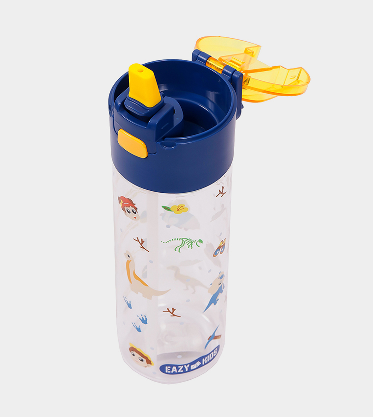 T Rex Printed Tritan Water Bottle with Snack Box, 450ml