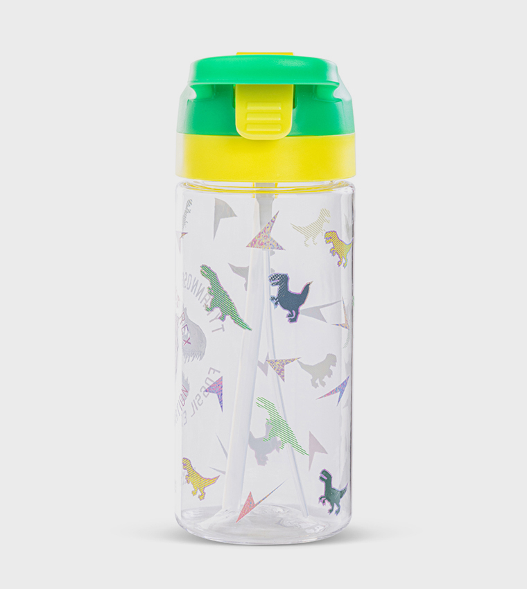 Dinosaur Print Tritan Spray Water Bottle, 500ml