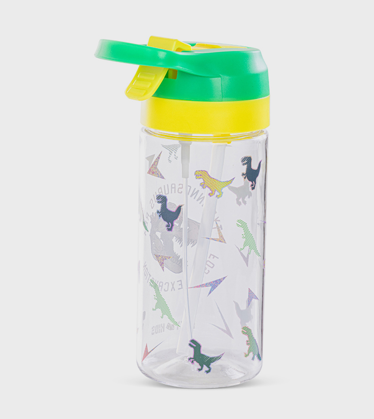 Dinosaur Print Tritan Spray Water Bottle, 500ml