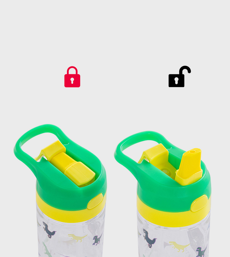 Dinosaur Print Tritan Spray Water Bottle, 500ml