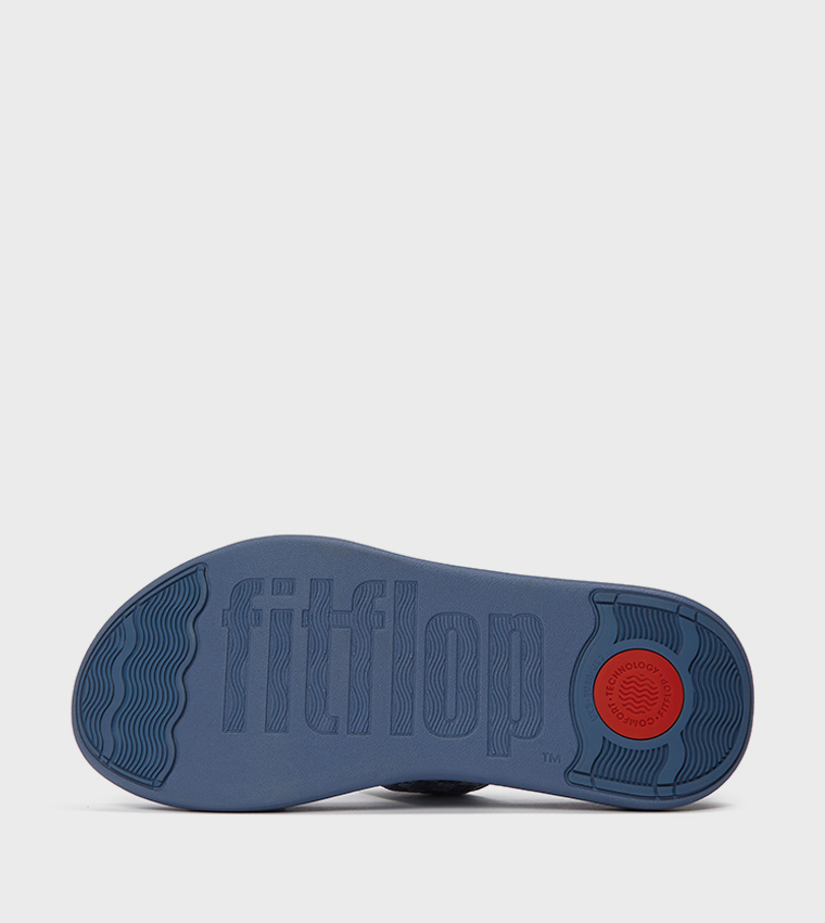 F-MODE Checkerboard Denim Comfort Sandals