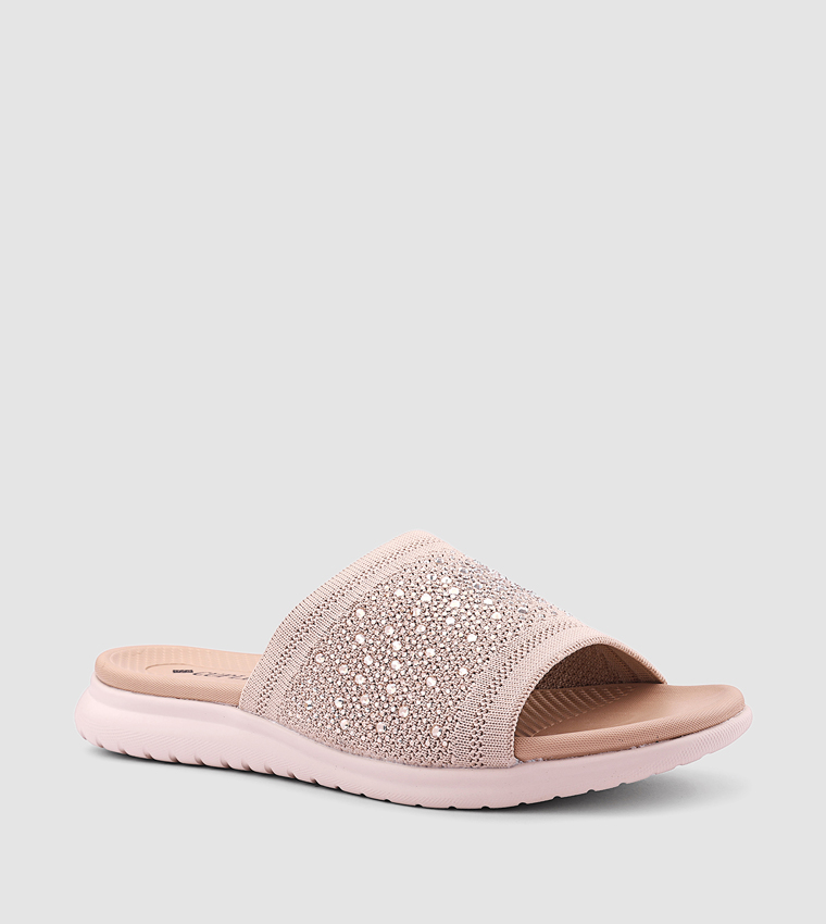 Embellished Open Toe Comfort Sandals