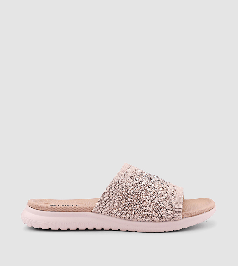 Embellished Open Toe Comfort Sandals