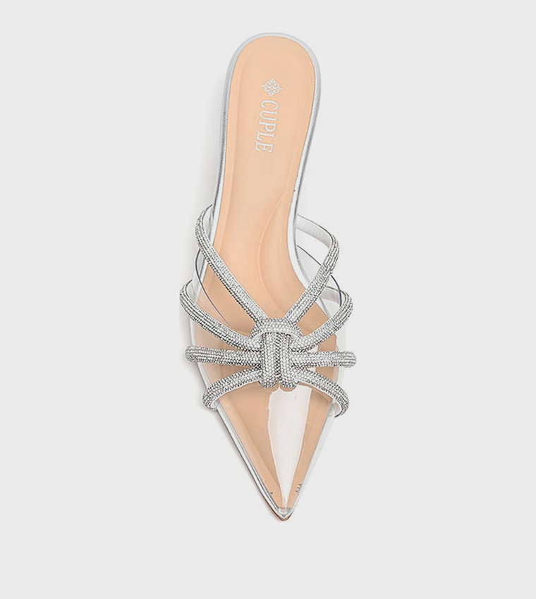 Cuple  Pumps - Silver Pumps