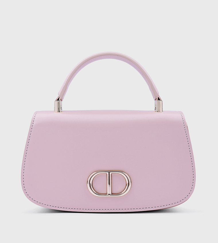 Metal Accent Top Handle Bag