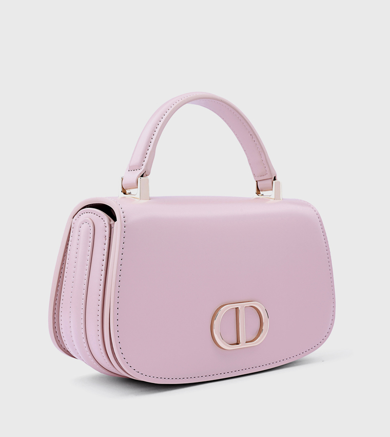 Metal Accent Top Handle Bag