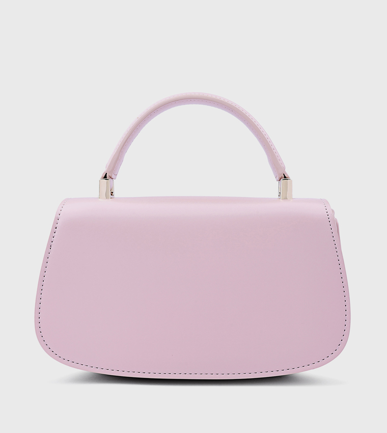 Metal Accent Top Handle Bag