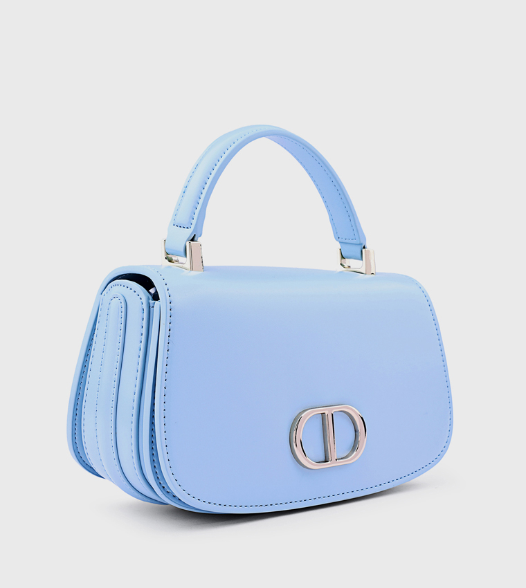 Metal Accent Top Handle Bag