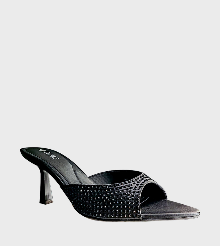 Embellished Peep Toe Heeled Sandals