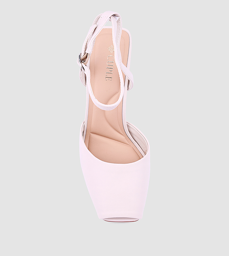 Ankle Strap Peep Toe Pumps
