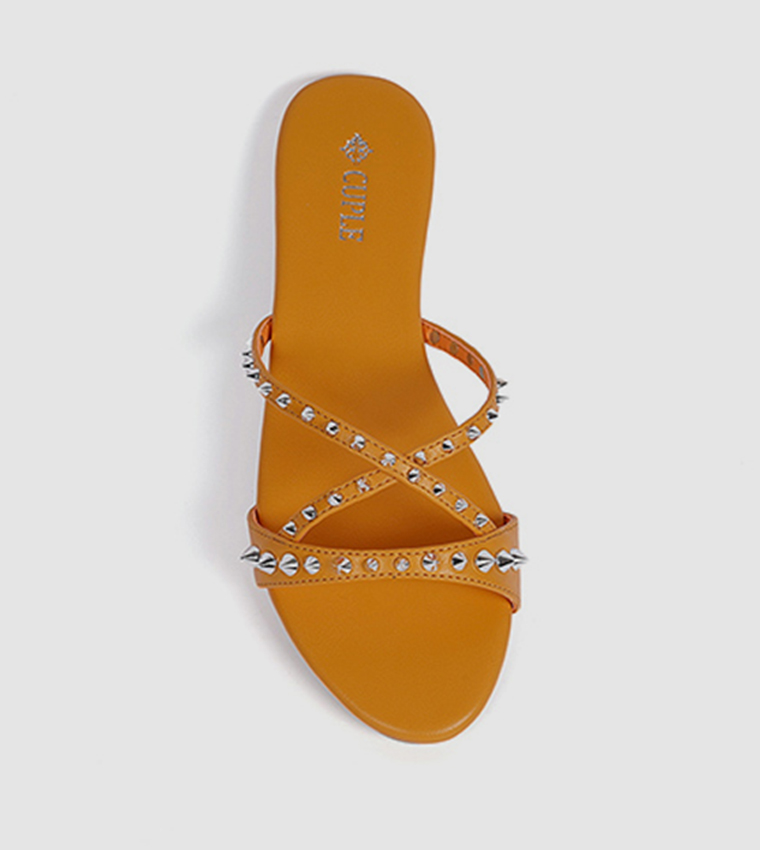 Cuple  Flat Sandals - Orange Flat Sandals