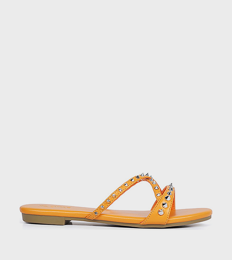 Cuple  Flat Sandals - Orange Flat Sandals