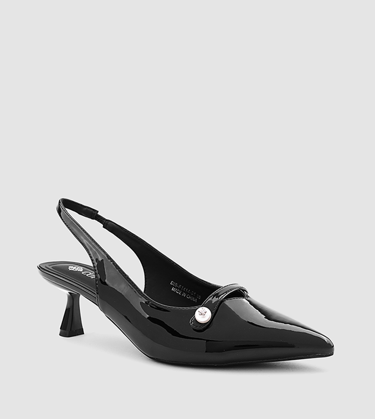 Glossy Slingback Pumps