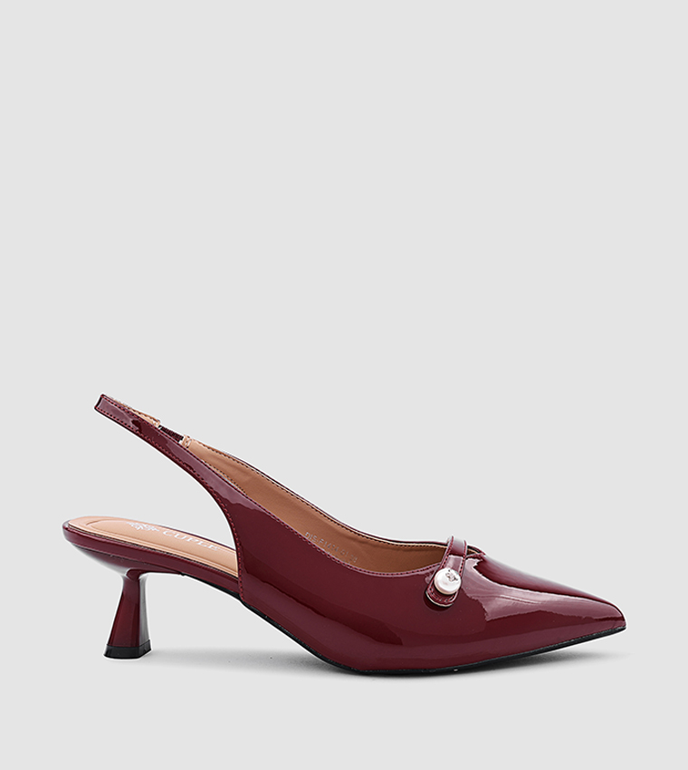 Glossy Slingback Pumps