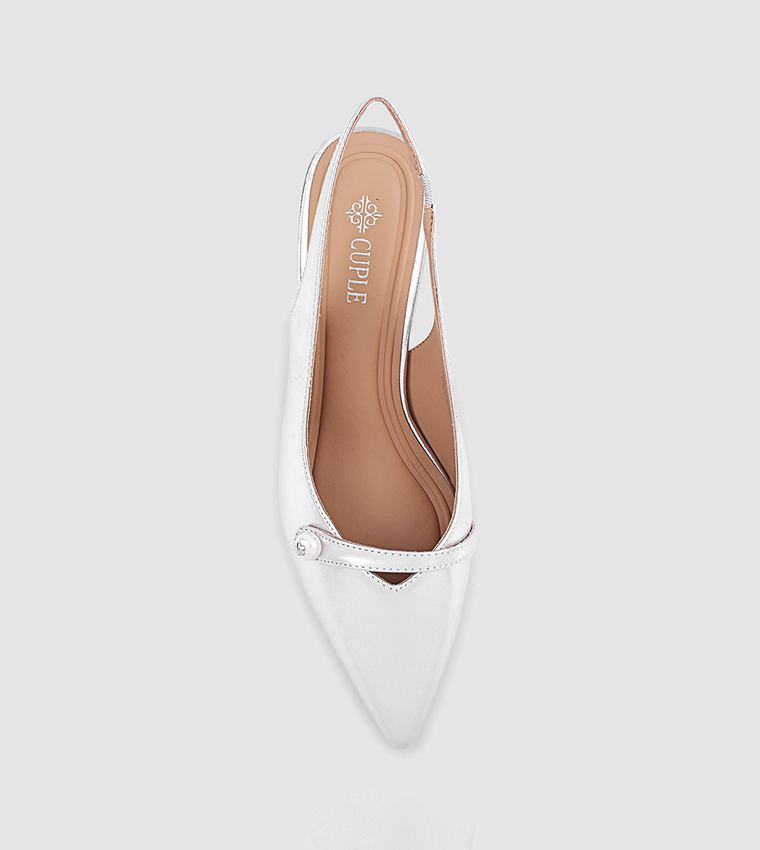 Metallic Slingback Pumps