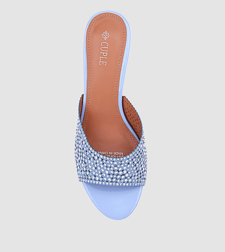 Embellished Open Toe Heel Sandals