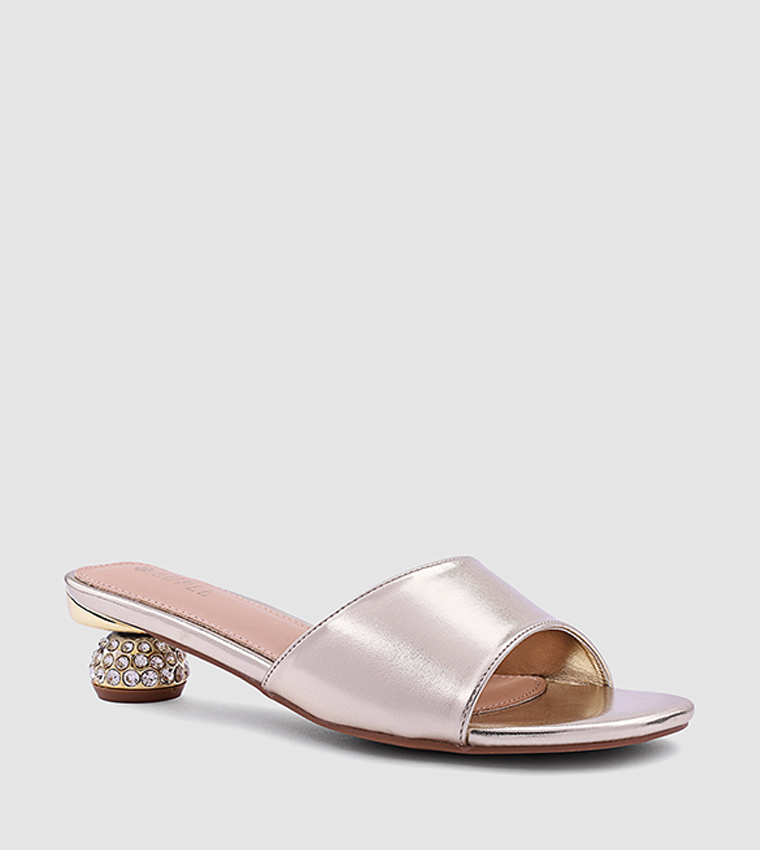 Embellished Open Toe Heel Sandals