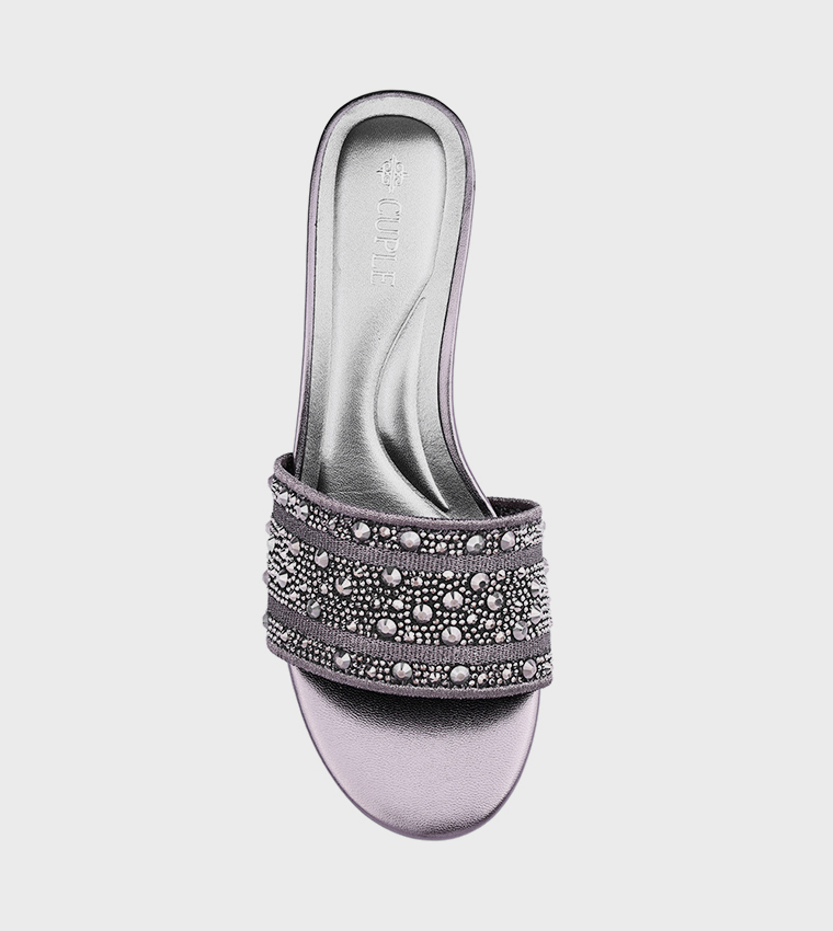 Embellished Block Heel Sandals
