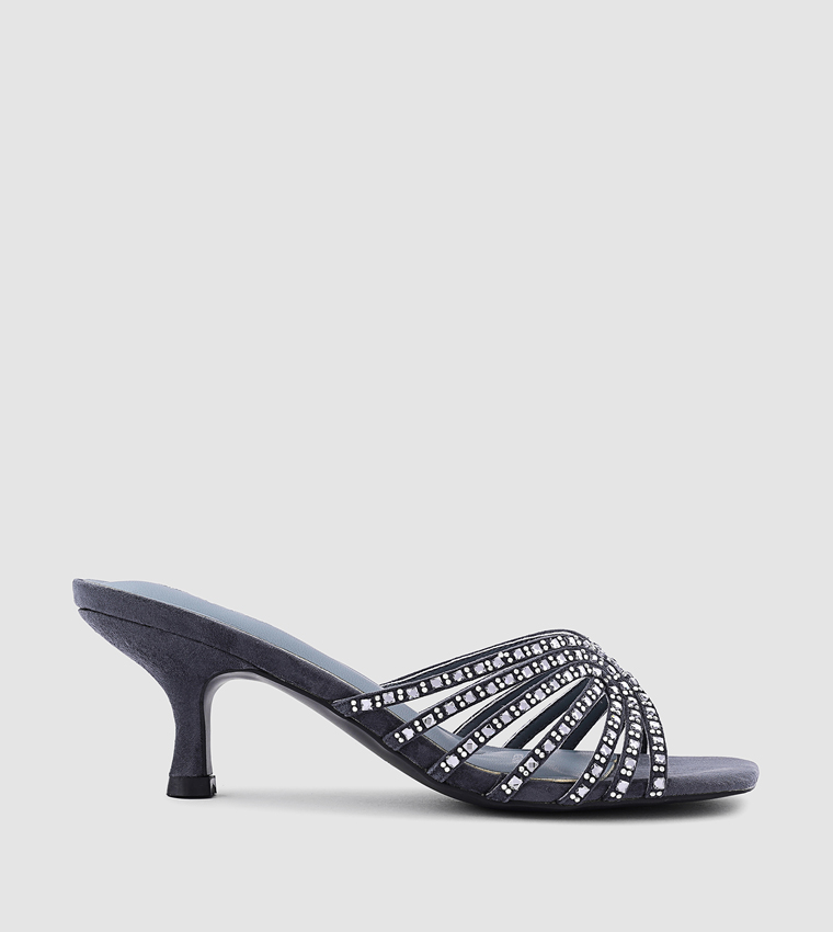 Embellished Open Toe Heel Sandals