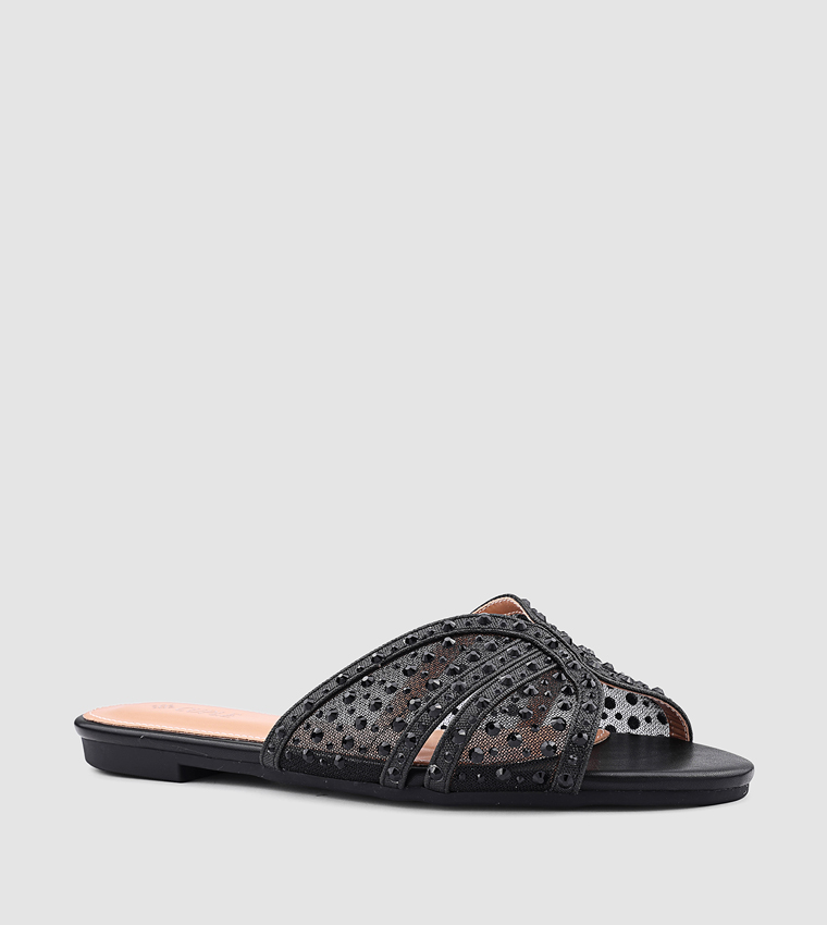 Cuple  Flat Sandals - Black Flat Sandals