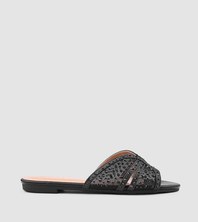 Cuple  Flat Sandals - Black Flat Sandals