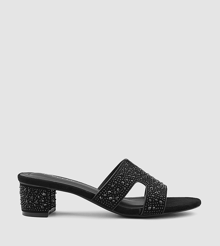 Embellished Block Heel Sandals