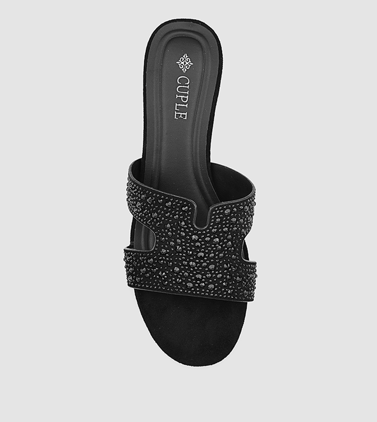 Embellished Block Heel Sandals