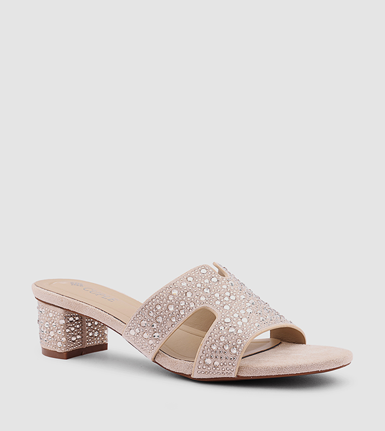 Embellished Block Heel Sandals