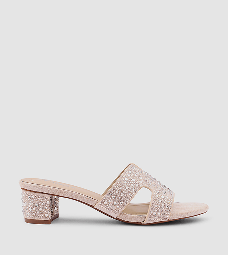 Embellished Block Heel Sandals
