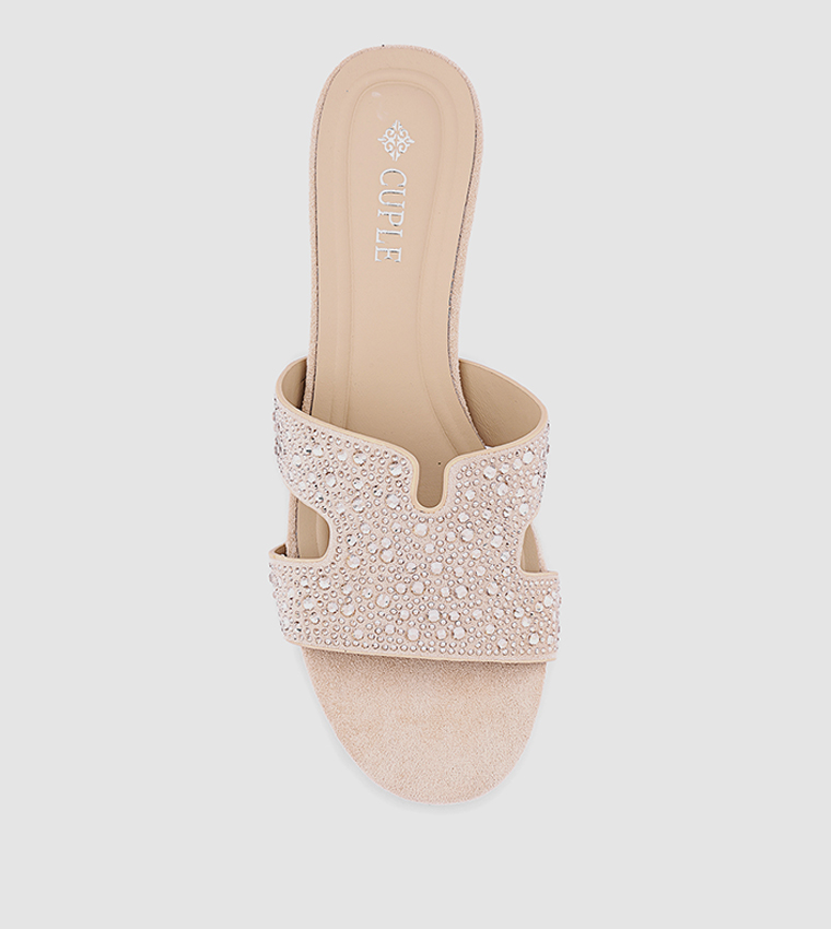 Embellished Block Heel Sandals