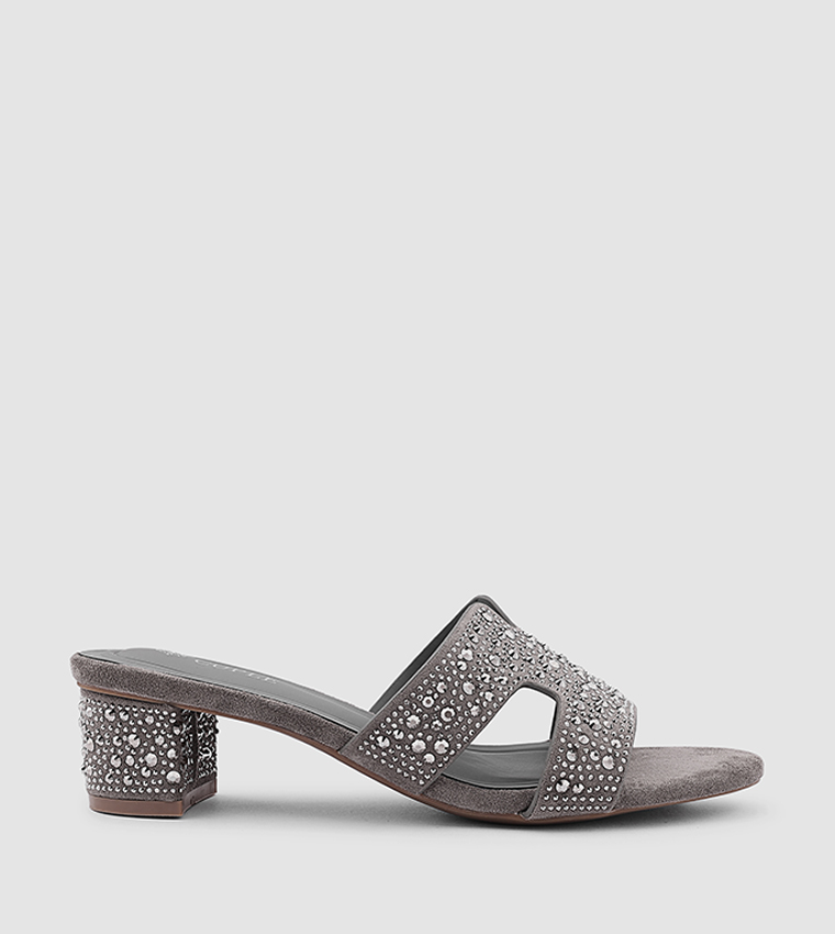 Embellished Block Heel Sandals