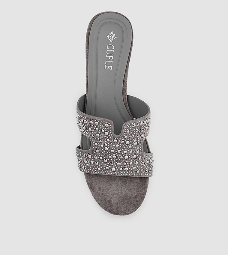 Embellished Block Heel Sandals