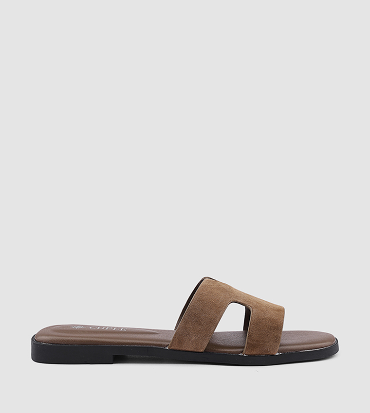 Solid Open Toe Flat Sandals