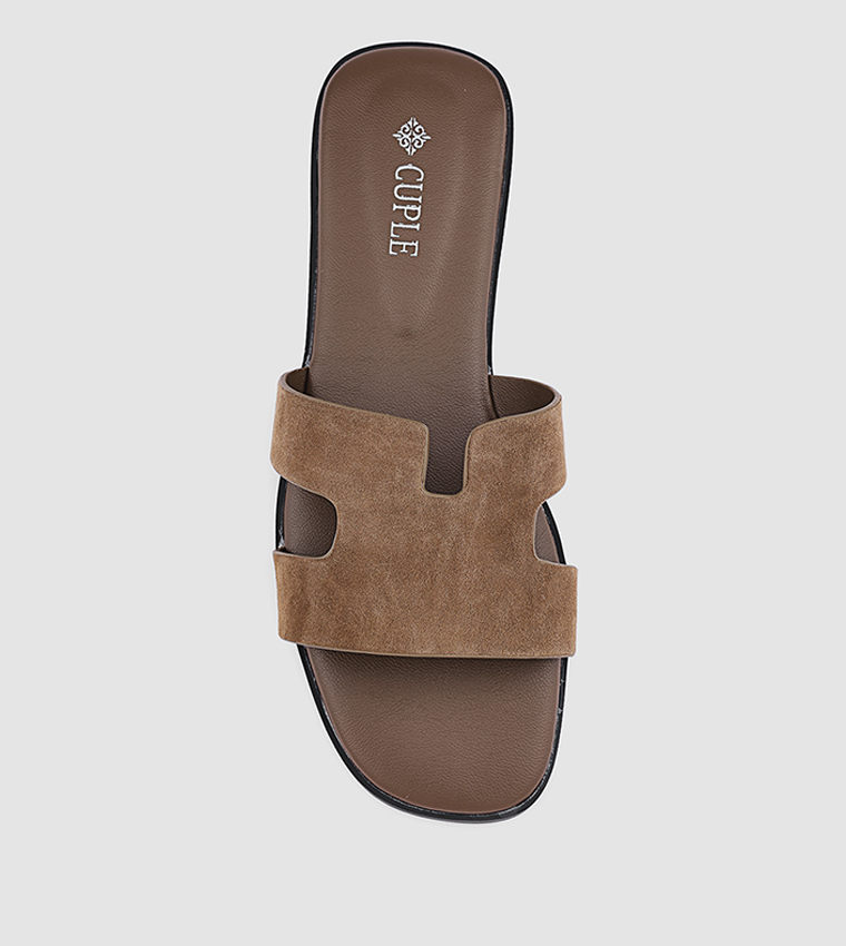 Solid Open Toe Flat Sandals