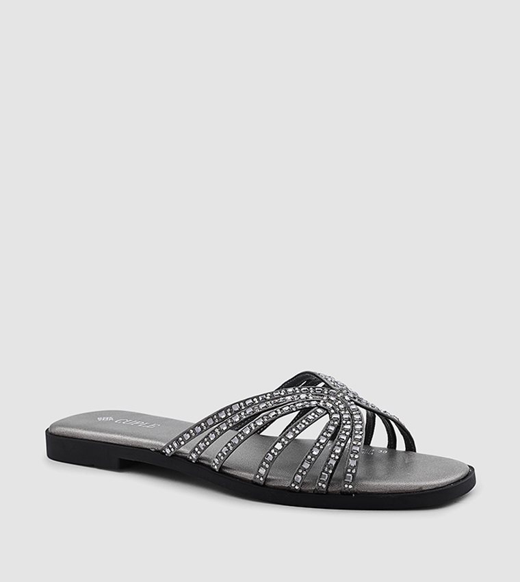 Embellished Strappy Flat Sandals
