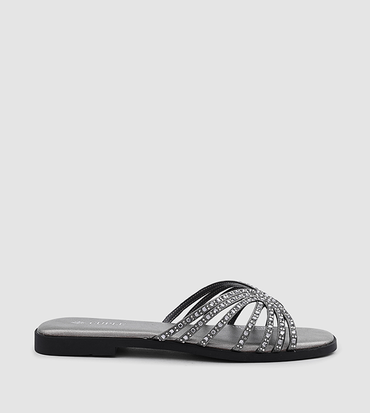 Embellished Strappy Flat Sandals