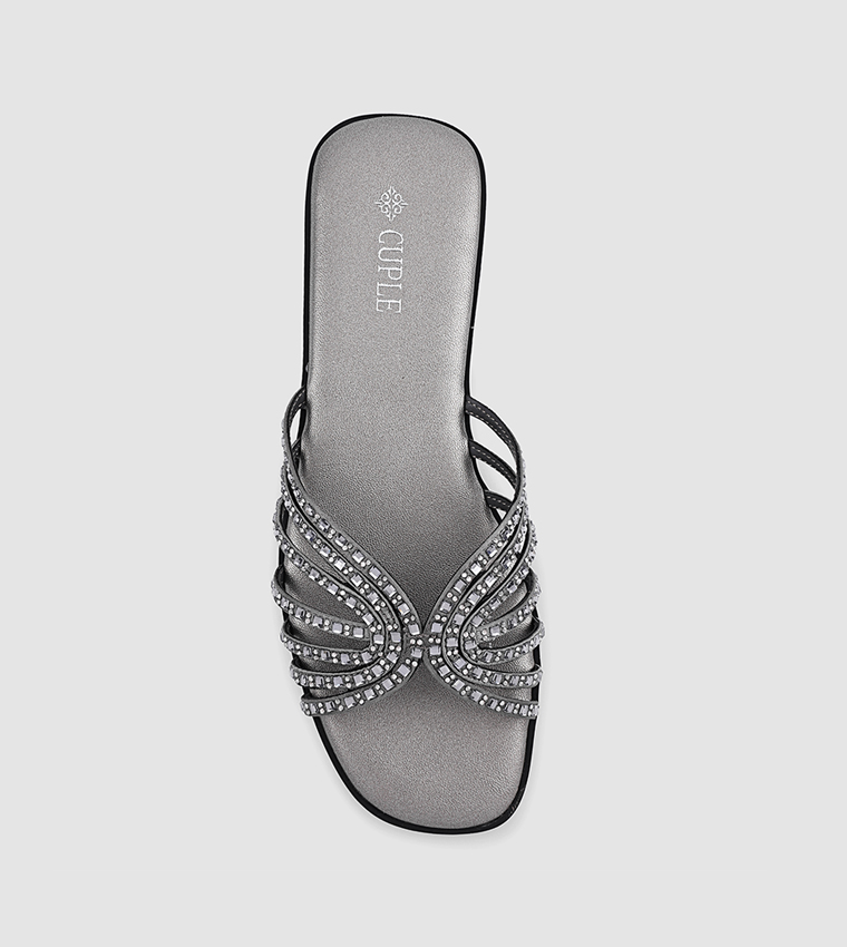 Embellished Strappy Flat Sandals