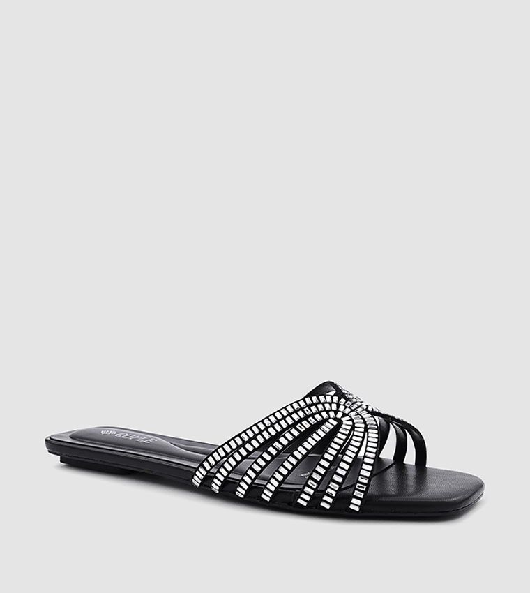 Embellished Strappy Flat Sandals