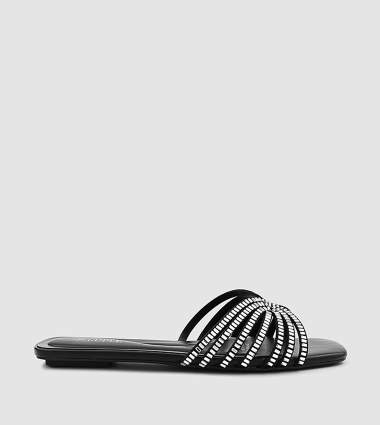 Embellished Strappy Flat Sandals