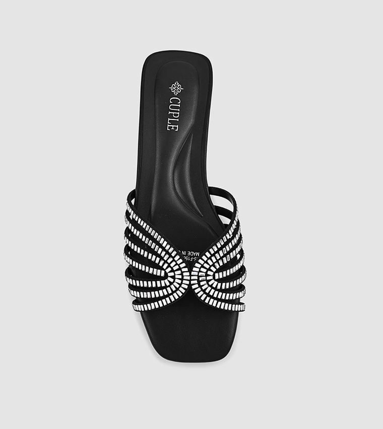 Embellished Strappy Flat Sandals