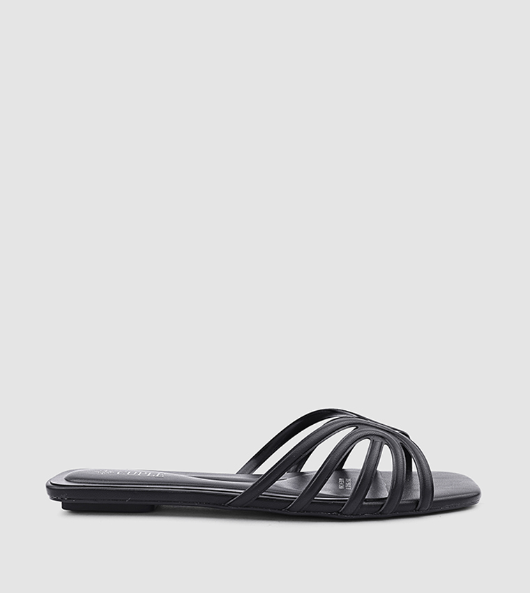Cuple  Flat Sandals - BLACK Flat Sandals