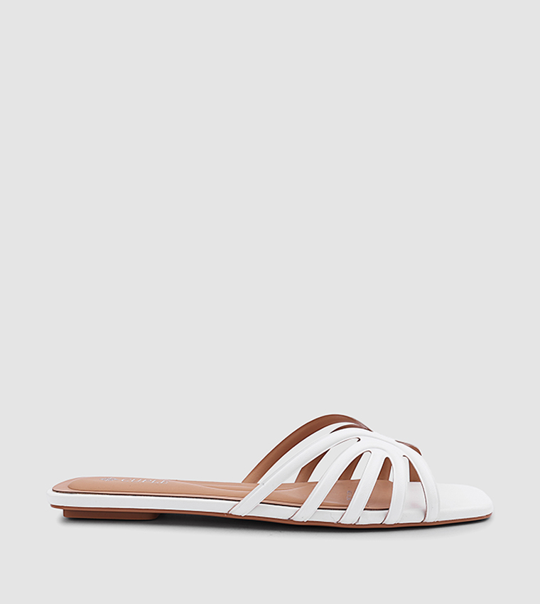 Cuple  Flat Sandals - White Flat Sandals