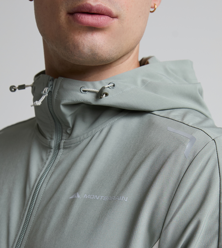 LYDER Solid Zipper Hooded Windbreaker Jacket