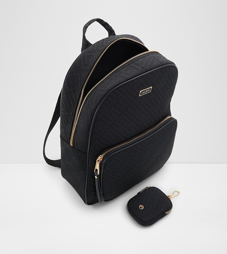 Buy Aldo FARALY Patterned Backpack With Pouch In Black | 6thstreet Qatar
